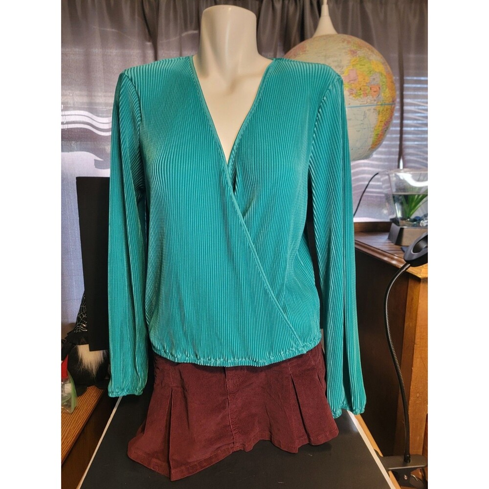 Cup She Mwt Shirt Teal wrap Style Long Sleeve
